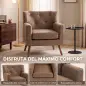 Sillón Relax Sofá Individual de PU Cojín de Asiento con Muelles Respaldo Acolchado Patas de Madera 72x76x80 cm Marrón Sillón Relax Sofá Individual de PU Cojín de Asiento con Muelles Respaldo Acolchado Patas de Madera 72x76x80 cm Marrón