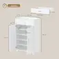 Mueble Zapatero con 1 Cajón y 5 Estantes Armario para Zapatos Estantes Ajustables 12-15 Pares 62,5x35x95 cm Blanco