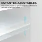 Mueble Zapatero con 1 Cajón y 5 Estantes Armario para Zapatos Estantes Ajustables 12-15 Pares 62,5x35x95 cm Blanco