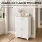 Mueble Zapatero con 1 Cajón y 5 Estantes Armario para Zapatos Estantes Ajustables 12-15 Pares 62,5x35x95 cm Blanco