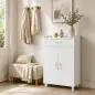 Mueble Zapatero con 1 Cajón y 5 Estantes Armario para Zapatos Estantes Ajustables 12-15 Pares 62,5x35x95 cm Blanco