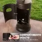 Estufa de Gas Butano 13 kW con Mesa Ø40 cm Regulación Continua del Calor Antivuelco Encendido Piezoeléctrico y Ruedas