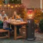Estufa de Gas para Terraza 11 kW con Regulación Continua Rejilla Protectora Antivuelco y 2 Ruedas Negro Estufa de Gas para Terraza 11 kW con Regulación Continua Rejilla Protectora Antivuelco y 2 Ruedas Negro