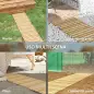 Camino de Jardín de Madera 120x38 cm Pasarela Recta Enrollable para Exteriores Resistente a la Intemperie Natural Camino de Jardín de Madera 120x38 cm Pasarela Recta Enrollable para Exteriores Resistente a la Intemperie Natural