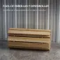 Camino de Jardín de Madera 120x38 cm Pasarela Recta Enrollable para Exteriores Resistente a la Intemperie Natural Camino de Jardín de Madera 120x38 cm Pasarela Recta Enrollable para Exteriores Resistente a la Intemperie Natural