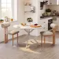Mesa de Comedor Redonda para 4 Personas con Estructura de Acero Ø120x75 cm Blanco Mesa de Comedor Redonda para 4 Personas con Estructura de Acero Ø120x75 cm Blanco