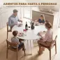 Mesa de Comedor Redonda para 4 Personas con Estructura de Acero Ø120x75 cm Blanco Mesa de Comedor Redonda para 4 Personas con Estructura de Acero Ø120x75 cm Blanco