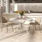 Mesa de Comedor Redonda para 4 Personas con Estructura de Acero Ø120x75 cm Blanco Mesa de Comedor Redonda para 4 Personas con Estructura de Acero Ø120x75 cm Blanco