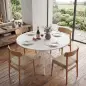 Mesa de Comedor Redonda para 4 Personas con Estructura de Acero Ø120x75 cm Blanco Mesa de Comedor Redonda para 4 Personas con Estructura de Acero Ø120x75 cm Blanco