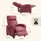 Sillón de Masaje Reclinable con Mando a Distancia Bolsillo Lateral y Temporizador Tapizado en PU 68x88x98cm Rojo Burdeos