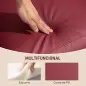 Sillón de Masaje Reclinable con Mando a Distancia Bolsillo Lateral y Temporizador Tapizado en PU 68x88x98cm Rojo Burdeos