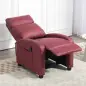 Sillón de Masaje Reclinable con Mando a Distancia Bolsillo Lateral y Temporizador Tapizado en PU 68x88x98cm Rojo Burdeos