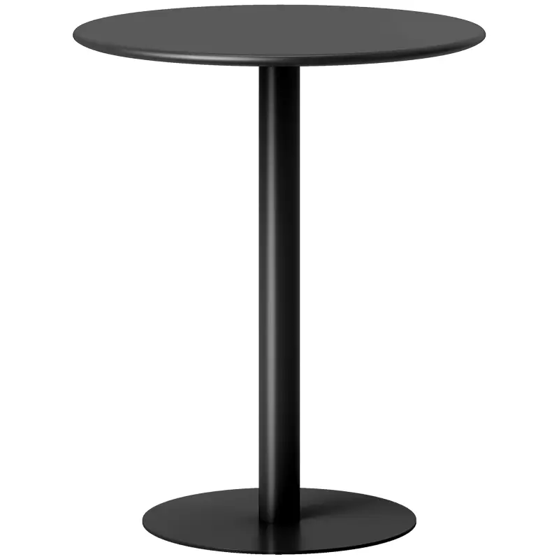 Mesa de Comedor Redonda para 2 Personas Mesa de Cocina de Acero para Interior y Exterior Ø60x72 cm Negro Mesa de Comedor Redonda para 2 Personas Mesa de Cocina de Acero para Interior y Exterior Ø60x72 cm Negro