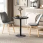 Mesa de Comedor Redonda para 2 Personas Mesa de Cocina de Acero para Interior y Exterior Ø60x72 cm Negro Mesa de Comedor Redonda para 2 Personas Mesa de Cocina de Acero para Interior y Exterior Ø60x72 cm Negro