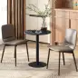 Mesa de Comedor Redonda para 2 Personas Mesa de Cocina de Acero para Interior y Exterior Ø60x72 cm Negro Mesa de Comedor Redonda para 2 Personas Mesa de Cocina de Acero para Interior y Exterior Ø60x72 cm Negro