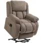 Sillón Relax Reclinable Eléctrico Levanta Personas Masaje Vibratorio y Calor Asiento Ancho Puerto USB Bolsillos Marrón Sillón Relax Reclinable Eléctrico Levanta Personas Masaje Vibratorio y Calor Asiento Ancho Puerto USB Bolsillos Marrón