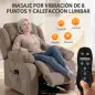 Sillón Relax Reclinable Eléctrico Levanta Personas Masaje Vibratorio y Calor Asiento Ancho Puerto USB Bolsillos Marrón Sillón Relax Reclinable Eléctrico Levanta Personas Masaje Vibratorio y Calor Asiento Ancho Puerto USB Bolsillos Marrón