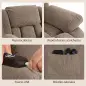 Sillón Relax Reclinable Eléctrico Levanta Personas Masaje Vibratorio y Calor Asiento Ancho Puerto USB Bolsillos Marrón Sillón Relax Reclinable Eléctrico Levanta Personas Masaje Vibratorio y Calor Asiento Ancho Puerto USB Bolsillos Marrón