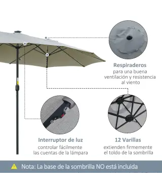 Sombrilla Doble