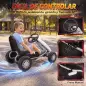 Go Kart para Niños de +3 Años con Asiento Ajustable Volante Freno Manual Marco de Aluminio y Acero Carga 30 kg Blanco