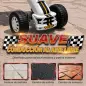 Go Kart para Niños de +3 Años con Asiento Ajustable Volante Freno Manual Marco de Aluminio y Acero Carga 30 kg Blanco