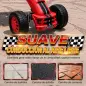 Go Kart para Niños de +3 Años con Asiento Ajustable Volante Freno Manual Marco de Aluminio y Acero Carga 30 kg Rojo