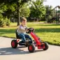 Go Kart para Niños de +3 Años con Asiento Ajustable Volante Freno Manual Marco de Aluminio y Acero Carga 30 kg Rojo