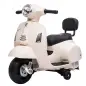 Moto Eléctrica para Niños Licencia Mini Vespa GTS 2 Ruedas Auxiliares Batería de Litio Faro Bocina Respaldo Blanco Moto Eléctrica para Niños Licencia Mini Vespa GTS 2 Ruedas Auxiliares Batería de Litio Faro Bocina Respaldo Blanco