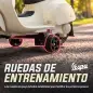 Moto Eléctrica para Niños Licencia Mini Vespa GTS 2 Ruedas Auxiliares Batería de Litio Faro Bocina Respaldo Blanco Moto Eléctrica para Niños Licencia Mini Vespa GTS 2 Ruedas Auxiliares Batería de Litio Faro Bocina Respaldo Blanco
