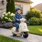 Moto Eléctrica para Niños Licencia Mini Vespa GTS 2 Ruedas Auxiliares Batería de Litio Faro Bocina Respaldo Blanco Moto Eléctrica para Niños Licencia Mini Vespa GTS 2 Ruedas Auxiliares Batería de Litio Faro Bocina Respaldo Blanco