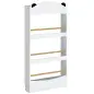 Librería Infantil de Pared de 4 Niveles Estantería para Libros Diseño de Osito para Dormitorio de 3 a 8 Años Blanco