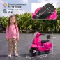 Moto Eléctrica para Niños Licencia Mini Vespa GTS 2 Ruedas Auxiliares Batería de Litio Faro Bocina Respaldo Rosa