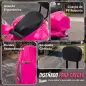 Moto Eléctrica para Niños Licencia Mini Vespa GTS 2 Ruedas Auxiliares Batería de Litio Faro Bocina Respaldo Rosa