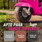 Moto Eléctrica para Niños Licencia Mini Vespa GTS 2 Ruedas Auxiliares Batería de Litio Faro Bocina Respaldo Rosa