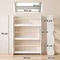 Librería Infantil de Pared de 3 Niveles Estantería para Libros para Dormitorio Guardería de 3 a 8 Años Blanco