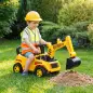 Excavadora sin Pedales Juguete con Casco de Seguridad Excavadora Correpasillos con Brazo Excavador 1 a 4 Años Amarillo Excavadora sin Pedales Juguete con Casco de Seguridad Excavadora Correpasillos con Brazo Excavador 1 a 4 Años Amarillo