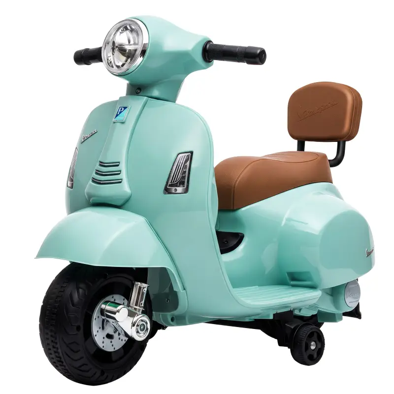 Moto Eléctrica para Niños Licencia Mini Vespa GTS 2 Ruedas Auxiliares Batería de Litio Faro Bocina Respaldo Verde Moto Eléctrica para Niños Licencia Mini Vespa GTS 2 Ruedas Auxiliares Batería de Litio Faro Bocina Respaldo Verde