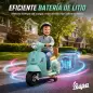 Moto Eléctrica para Niños Licencia Mini Vespa GTS 2 Ruedas Auxiliares Batería de Litio Faro Bocina Respaldo Verde Moto Eléctrica para Niños Licencia Mini Vespa GTS 2 Ruedas Auxiliares Batería de Litio Faro Bocina Respaldo Verde