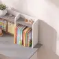 Escritorio Infantil con Silla Soporte de Tableta Ajustable Portalápices Panel de Corcho 5-12 Años Gris