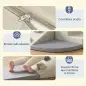 Juego de 4 Bloques de Espuma para Niños de Psicomotricidad Tapizados en PU Escalar y Gatear 1-3 Años Gris Claro y Beige