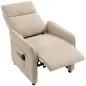 Sillón de Masaje con Calor Reclinación por Empuje 135° Reposapiés Reposabrazos Ajustables y 2 Bolsillos Beige Sillón de Masaje con Calor Reclinación por Empuje 135° Reposapiés Reposabrazos Ajustables y 2 Bolsillos Beige