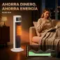 Calefactor Eléctrico de Cerámica con Termostato Regulable 4 Modos Panel Táctil Mando a Distancia Blanco