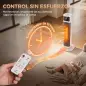 Calefactor Eléctrico de Cerámica con Termostato Regulable 4 Modos Panel Táctil Mando a Distancia Blanco