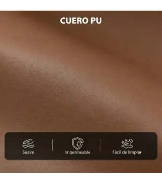 Sillón Relax Reclinable Manual hasta 155° Tapizado en PU Reposapiés Respaldo Alto Grueso y Asiento Amplio Marrón Oscuro