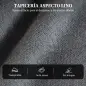 Sillón Relax Reclinable Manual hasta 155° de Tejido Efecto Lino Reposapiés Muelles Ensacados Acolchado Grueso Gris