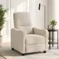 Sillón Relax Reclinable Manual hasta 155° de Tejido Efecto Lino Reposapiés Muelles Ensacados Acolchado Grueso Crema Sillón Relax Reclinable Manual hasta 155° de Tejido Efecto Lino Reposapiés Muelles Ensacados Acolchado Grueso Crema