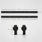 5FT/152CM Herrajes para Puerta Corredera Plegable para 2 Puertas con Riel para Granero Negro