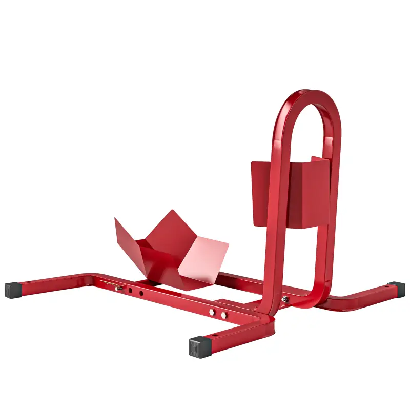 Caballete de Moto Delantera Soporte para Rueda Delantera de Moto Ajustable en 3 Niveles 60x55x43 cm Rojo Caballete de Moto Delantera Soporte para Rueda Delantera de Moto Ajustable en 3 Niveles 60x55x43 cm Rojo