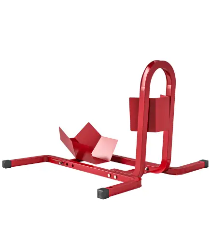Caballete de Moto Delantera Soporte para Rueda Delantera de Moto Ajustable en 3 Niveles 60x55x43 cm Rojo