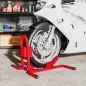 Caballete de Moto Delantera Soporte para Rueda Delantera de Moto Ajustable en 3 Niveles 60x55x43 cm Rojo Caballete de Moto Delantera Soporte para Rueda Delantera de Moto Ajustable en 3 Niveles 60x55x43 cm Rojo